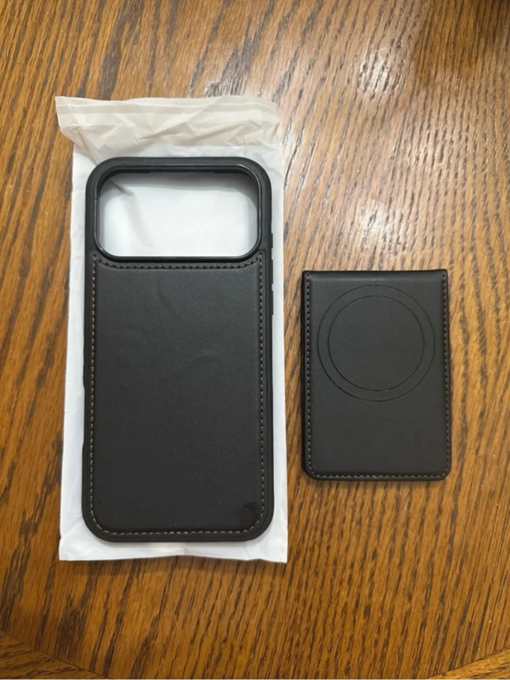 New Black PU Leather Wallet Case iPhone 17 Pro Max